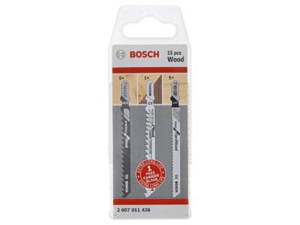 Bosch Professional lames de scie sauteuse bois set de 15 1