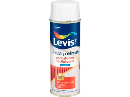 Levis laque en spray peinture radiateur satin 0,4l white touch 1