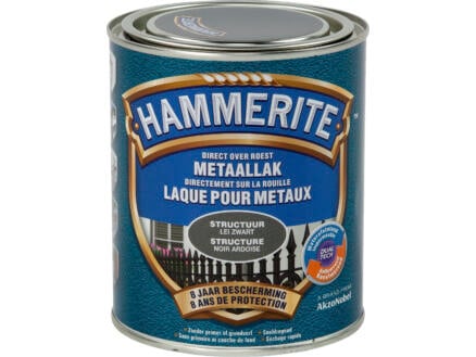 Hammerite laque peinture métal structure 0,75l noir ardoise 1