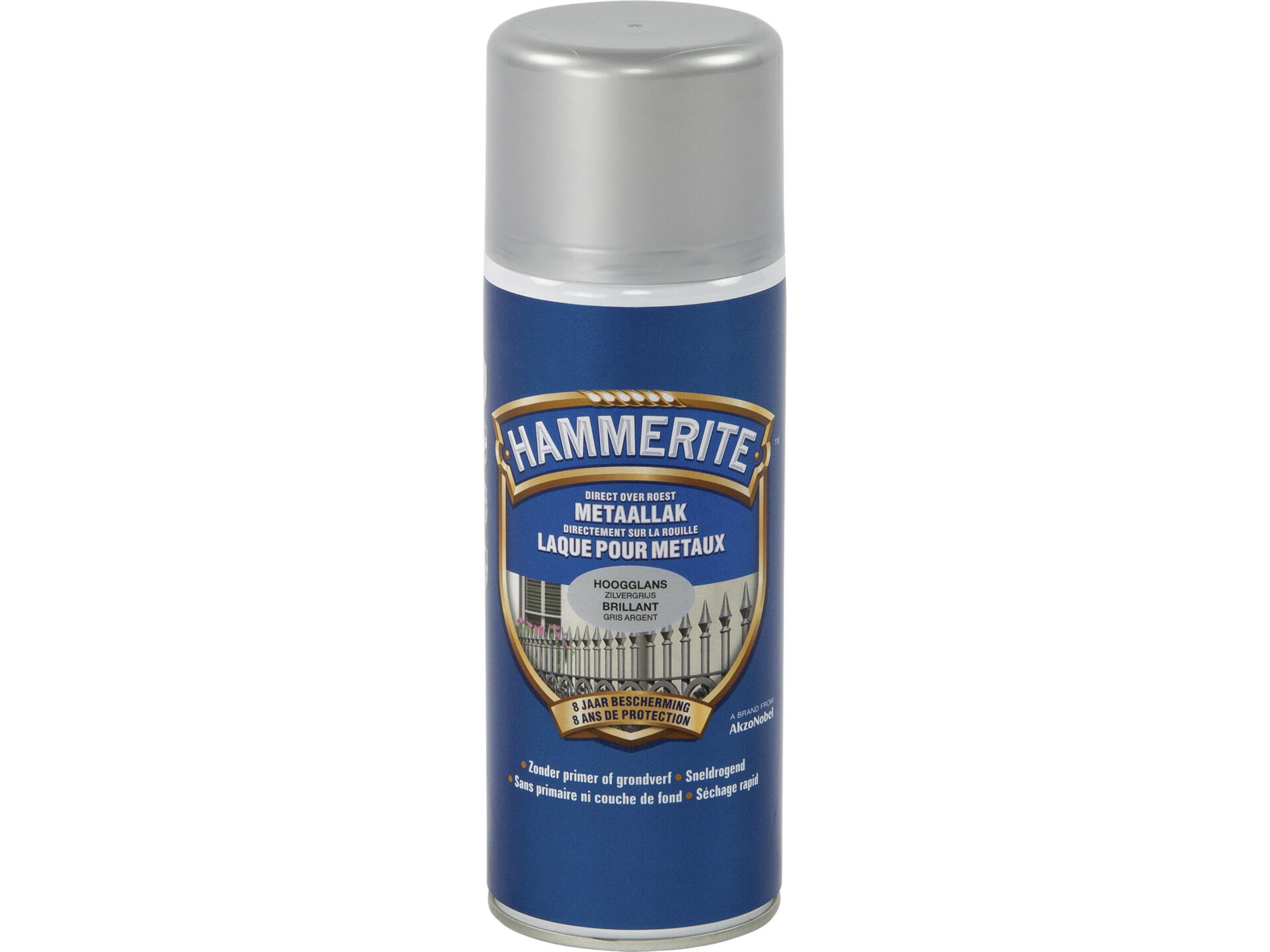 Hammerite laque pour métaux brillant 0,4l gris argent