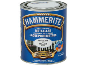 Hammerite laque pour métaux brillant 0,75l blanc