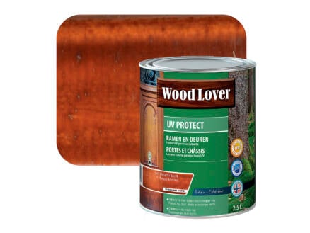 Wood Lover lasure UV portes & châssis 2,5l rouge méranti #647 1