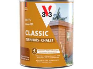 V33 lasure bois chalet satin 0,75l chêne moyen