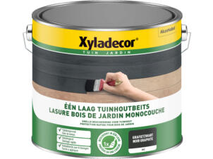 Xyladecor lasure bois de jardin monocouche mat 2,5l noir graphite