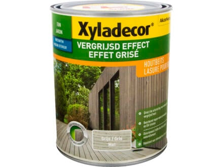 Xyladecor lasure bois extérieur effet grisé 1l gris 1