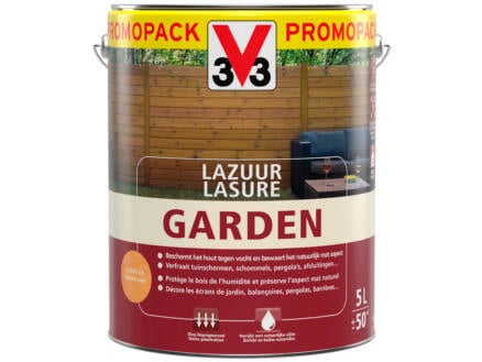 V33 lasure garden 5l mat chêne clair 1