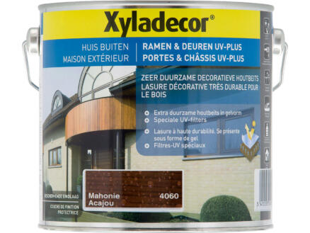 Xyladecor lasure portes & châssis UV-plus 2,5l acajou 1