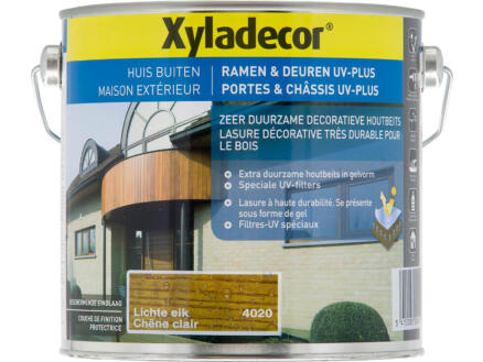 Xyladecor lasure portes & châssis UV-plus 2,5l chêne clair 1