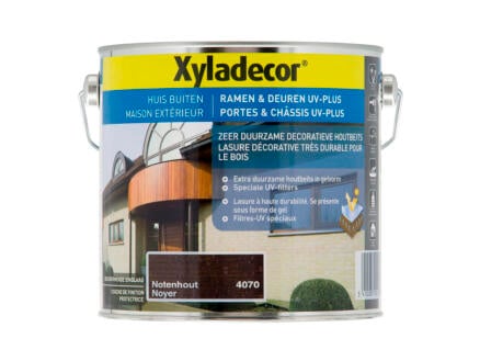 Xyladecor lasure portes & châssis UV-plus 2,5l noyer 1