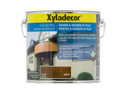 Xyladecor lasure portes & châssis UV-plus 2,5l teck 1