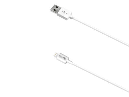 Celly lightning micro-USB kabel 2m wit 1