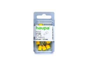 Haupa manchon de câble 6mm² 12mm jaune 10 pièces
