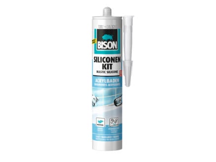 Bison mastic silicone baignoires acryliques 300ml blanc