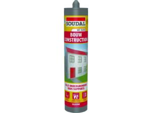 Soudal mastic silicone neutre construction 290ml blanc