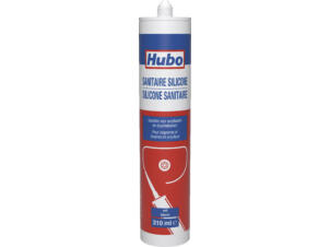 Hubo mastic silicone neutre sanitaire 310ml blanc