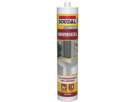 Soudal mastic silicone universel 290ml gris 1