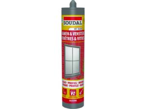 Soudal mastic silicone vitres & fenêtres 300ml blanc