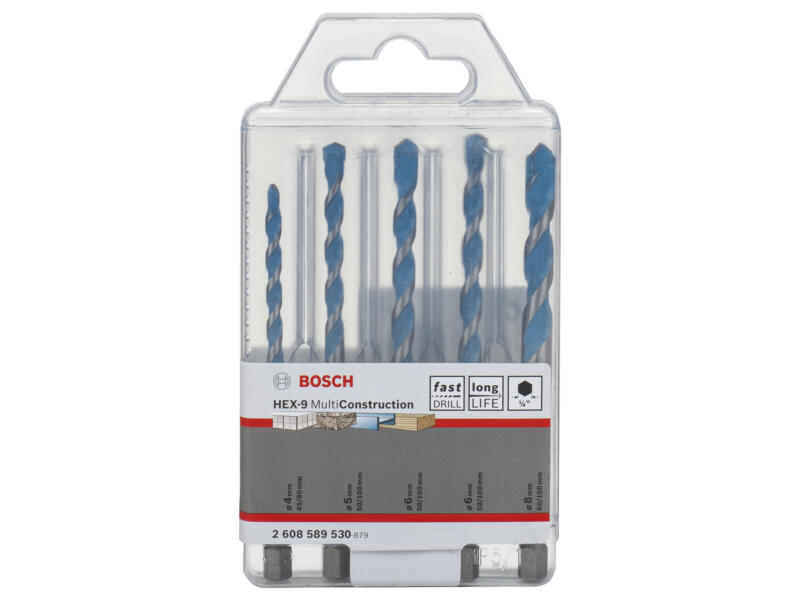 Bosch Professional mèche universelles HEX-9 4-8 mm set de 5