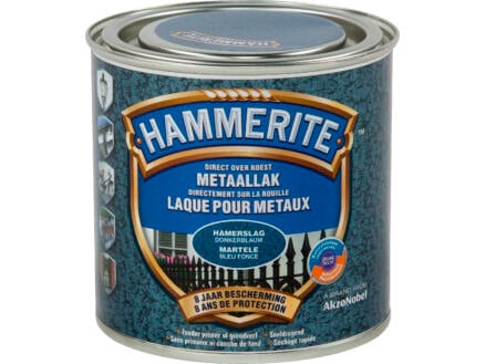 Hammerite metaallak hamerslag 0,25l donkerblauw 1