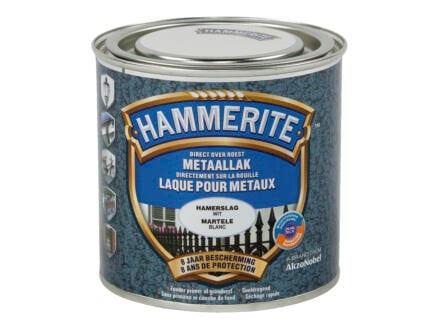 Hammerite metaallak hamerslag 0,25l wit 1