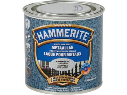 Hammerite metaallak hamerslag 0,25l zilvergrijs 1
