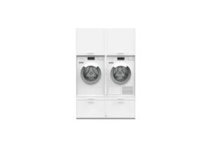 Washcab meuble de rangement pour lave-linge et sèche-linge haut 133x67,5x200 cm Duosethigh 1 blanc