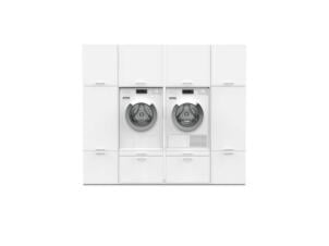 Washcab meuble de rangement pour lave-linge et sèche-linge haut 233x67,5x200 cm Duosethigh 9 blanc