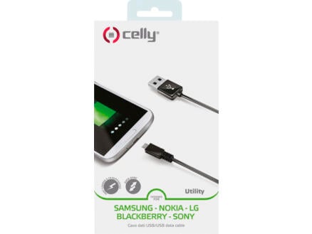 Celly micro-USB kabel 1m zwart 1