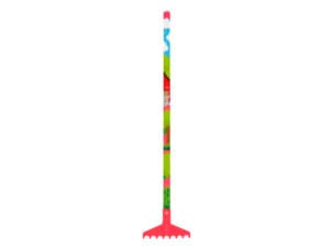 AVR mini râteau de jardin enfants 16,2cm 8 dents + manche boule 70cm lapin