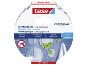 Tesa montagetape steen 5m x 19mm transparant