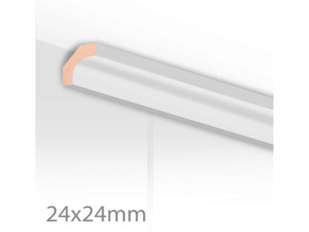 Design moulure de finition 24x24 mm 260cm Superwhite smooth 1