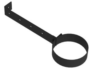 Saninstal muurbeugel voor pelletkachel 80mm zwart