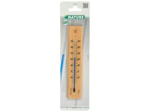 Nature muurthermometer 19cm bamboe