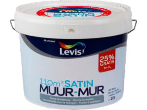 Levis muurverf zijdeglans 8+2 l wit