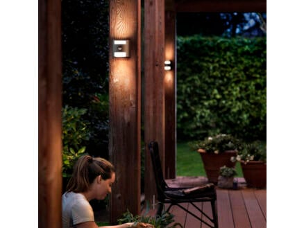 Philips myGarden Grass LED wandlamp 2x4,5 W met PIR antraciet