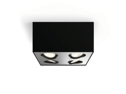 Philips myLiving Box LED plafondspot 4x4,5 W dimbaar zwart 1