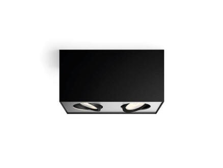 Philips myLiving Box spot de plafond LED 2x4,5W dimmable noir 1