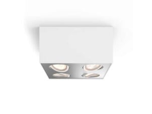 Philips myLiving Box spot de plafond LED 4x4,5 W dimmable blanc
