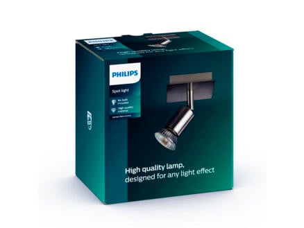 Philips myLiving Carrea spot mural GU10 max. 50W dimmable chrome mat 1