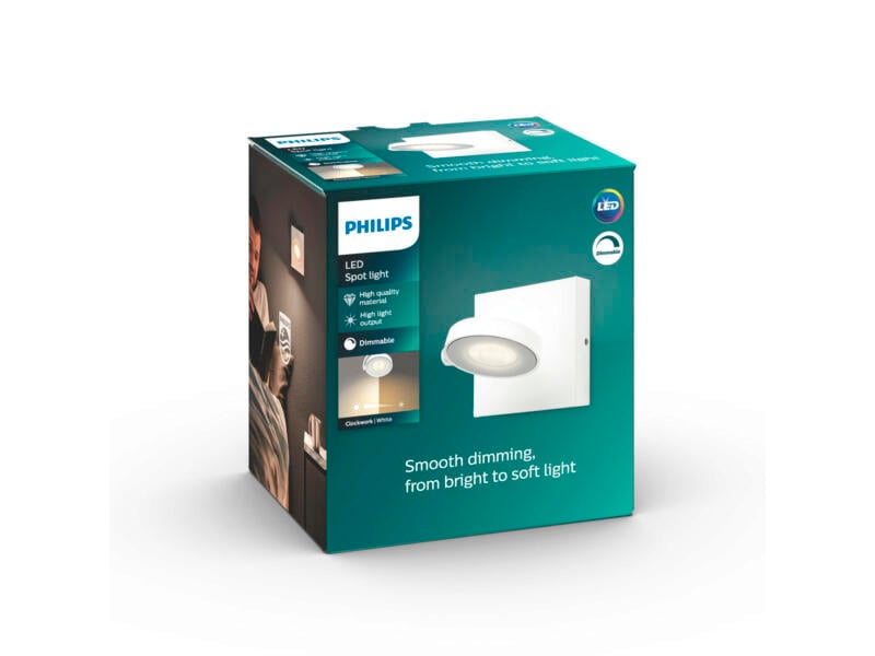 Philips myLiving Clockwork spot mural LED 4,5W dimmable blanc