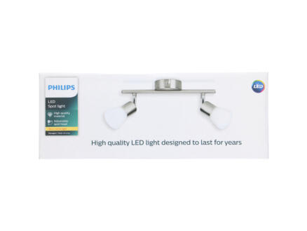 Philips myLiving Decagon LED balkspot 2x4,3W mat chroom 1