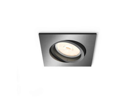 Philips myLiving Donegal spot encastrable carré GU10 max. 5,5W dimmable gris 1