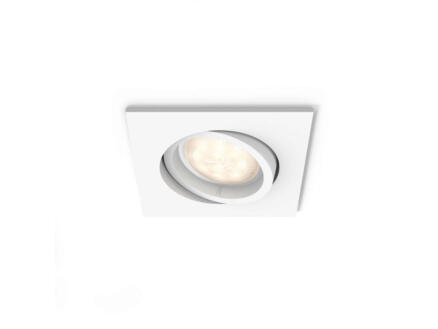 Philips myLiving Shellbark spot LED encastrable carré 4,5W dimmable blanc 1