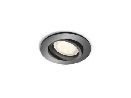 Philips myLiving Shellbark spot LED encastrable rond 4,5W dimmable gris 1