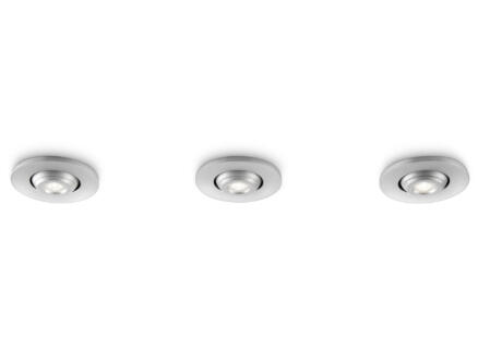 Philips myLiving Talitha spot LED encastrable 3x2,5W dimmable aluminium 1