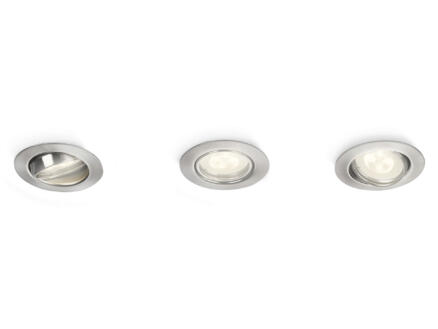 Philips myLiving Taurus spot encastrable GU10 max. 5W dimmable chrome mat 3 pièces 1