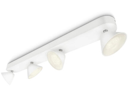 Philips myLiving Tweed barre de spots LED 4x3 W dimmable blanc 1