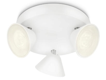 Philips myLiving Tweed spot de plafond LED 3x3 W dimmable blanc 1