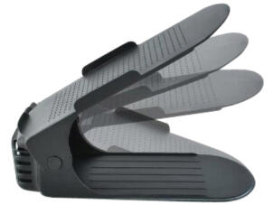 Practo Home organiseur de chaussures réglable noir 4 pièces