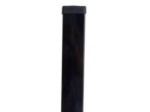Giardino paal 200x6 cm vierkant zwart